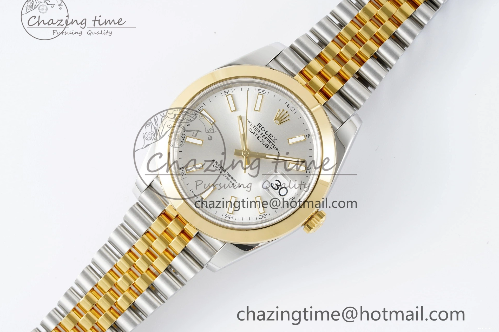 1226 Vibrant DateJust 41 SS YG Polished Bezel KING 1:1 Best Edition 904L Steel Silver Dial on Jubilee Bracelet VR 2224